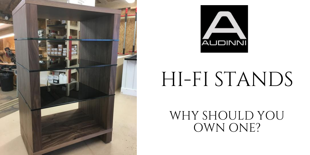 Hi Fi Rack with Natural Walnut with AV Furniture Glass Shelves