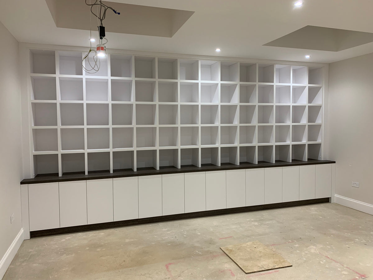 Media Wall with Record Vinyl Storage