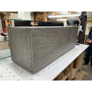 Gravity Trio Large AV Cabinet in Siberian Tiger Wood with three cabinet doors side view - Audinni