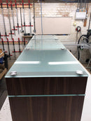 SUPERSTAX Glass Hi Fi TV Stand with frosted glass top  - Audinni