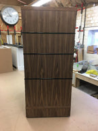 Hi-Fi Stand side view finished in oak wood  - Audinni