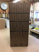 Hi-Fi Stand side view finished in oak wood  - Audinni