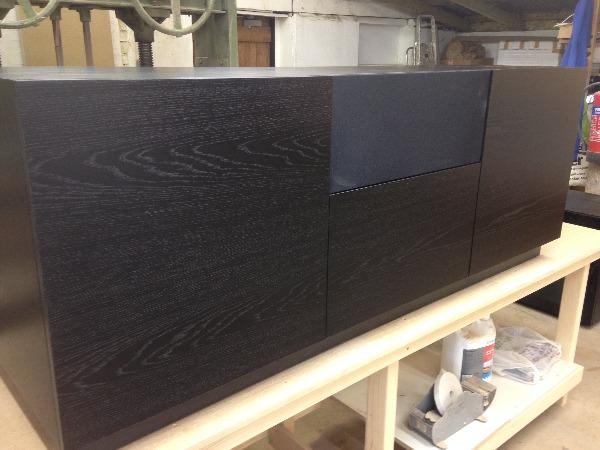 Gravity Trio Large AV Cabinet in dark wood- Audinni