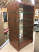 Hi-Fi Stand with dark wood finished with 5 glass shelves AV Furniture - Audinni