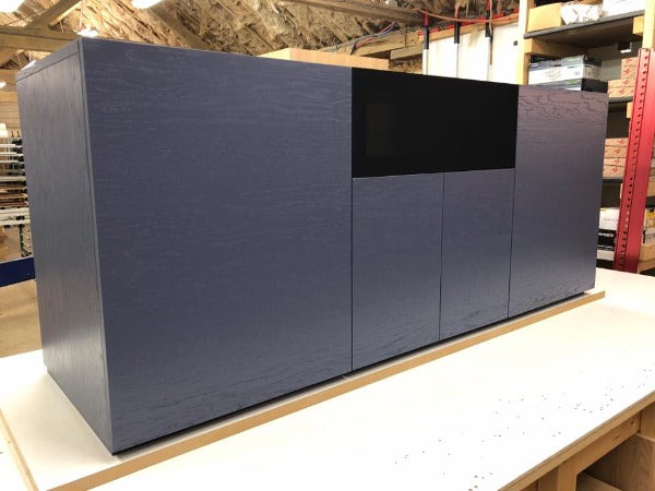 Gravity Quatrro Large AV Cabinet in slate grey - Audinni